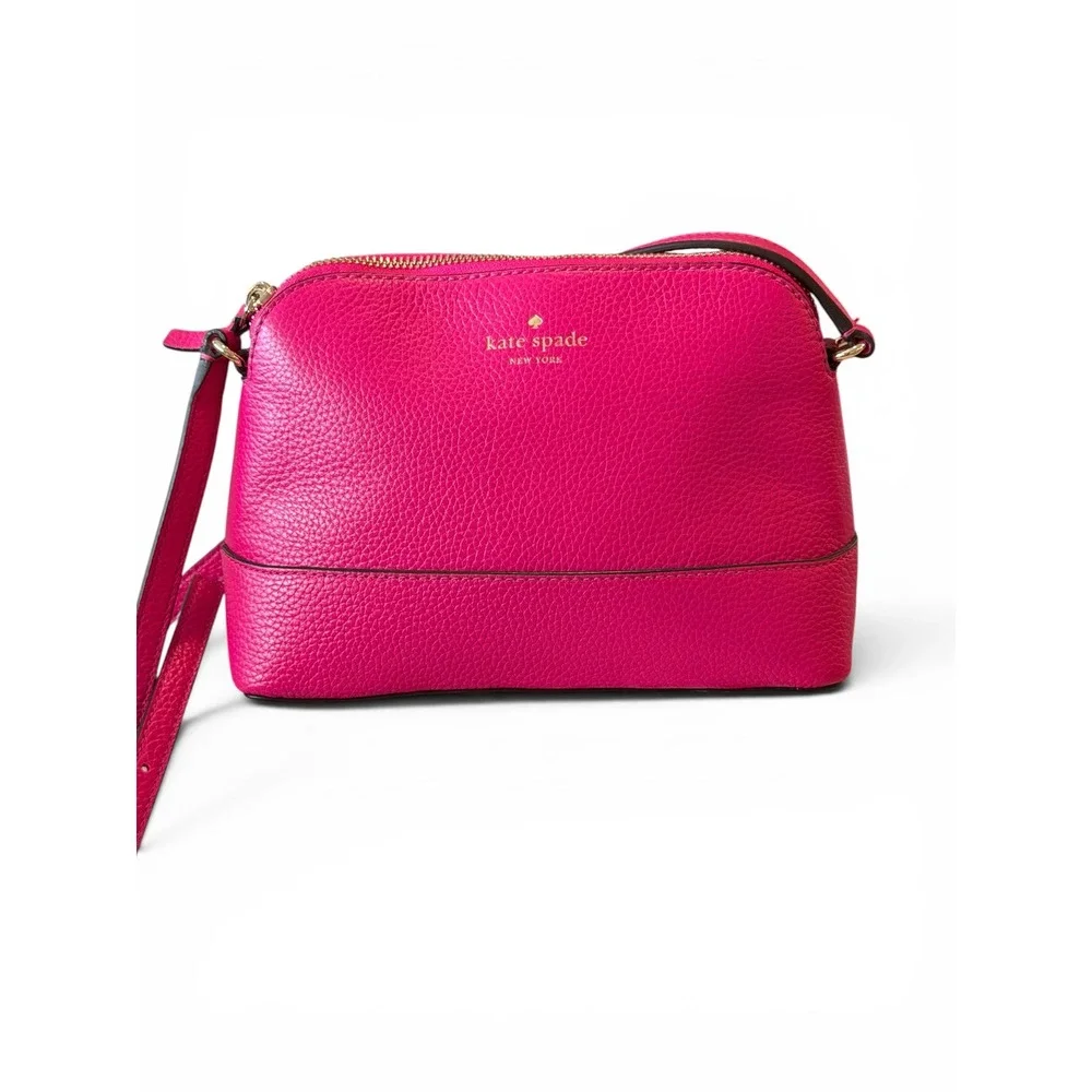 Kate Spade Hanna Crossbody Magenta Dome Bag Gold Tone Hardware New Without Tags